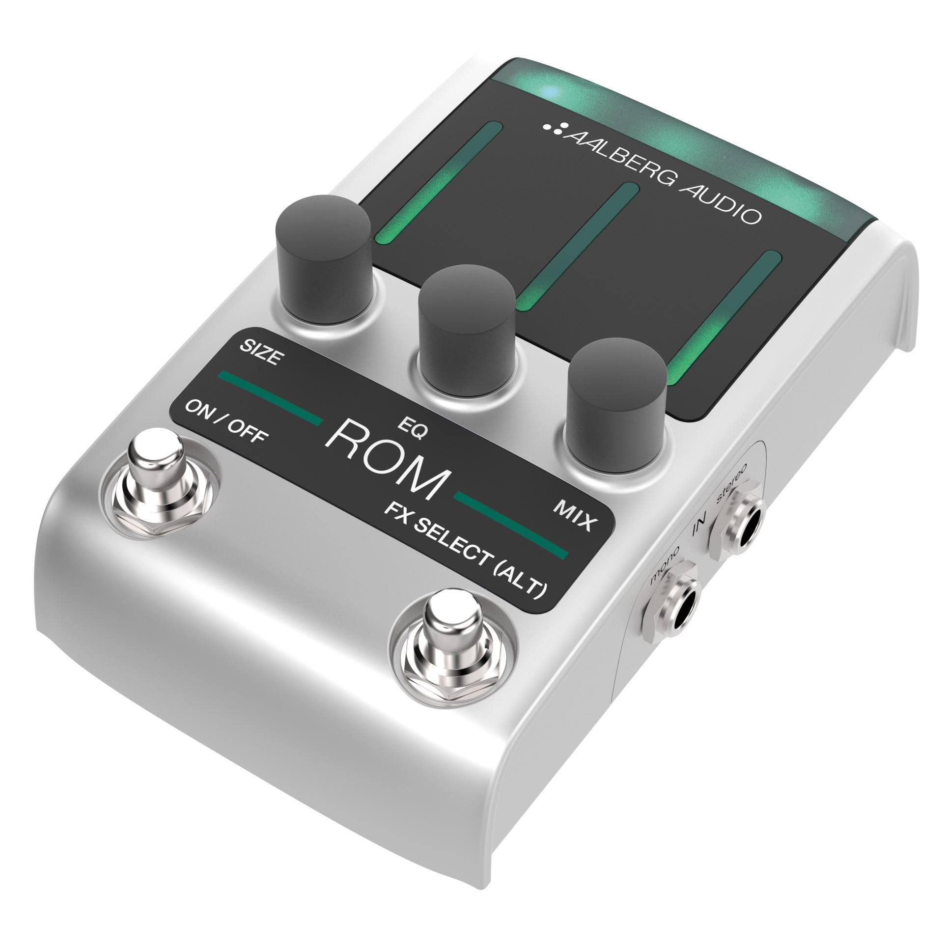 Rom Audio Aalberg Reverb Effect Pedal Grey