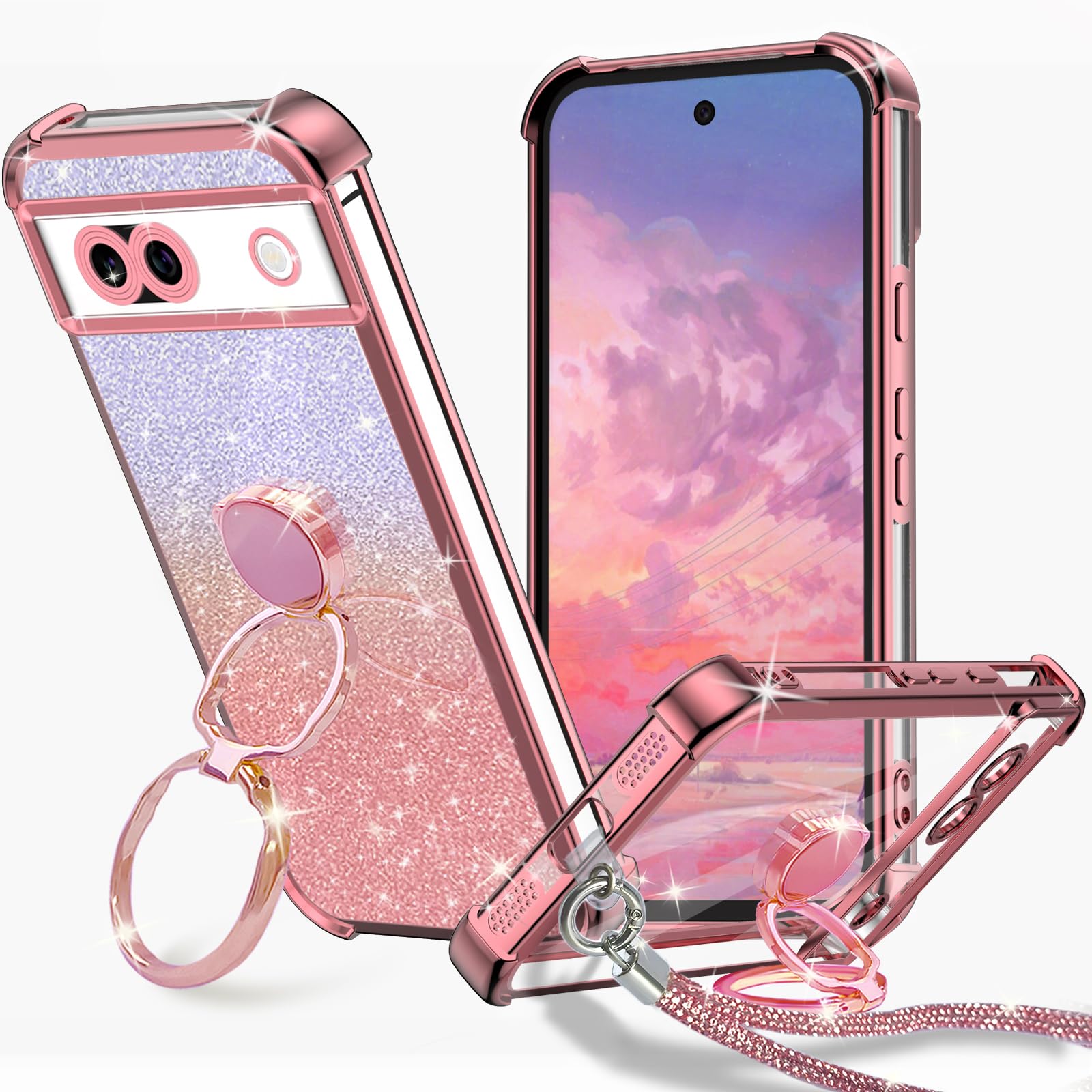 Amazon.co.jp: KAJICOO Google Pixel 8a ケース ダブルリング付き