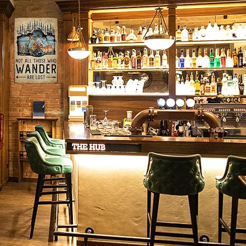 Miniatura 3 de Camera Not All Those Who Wander are Lost - Letrero retro de metal para decoración del hogar, sala de estar, cocina, baño, 8 x 12 pulgadas