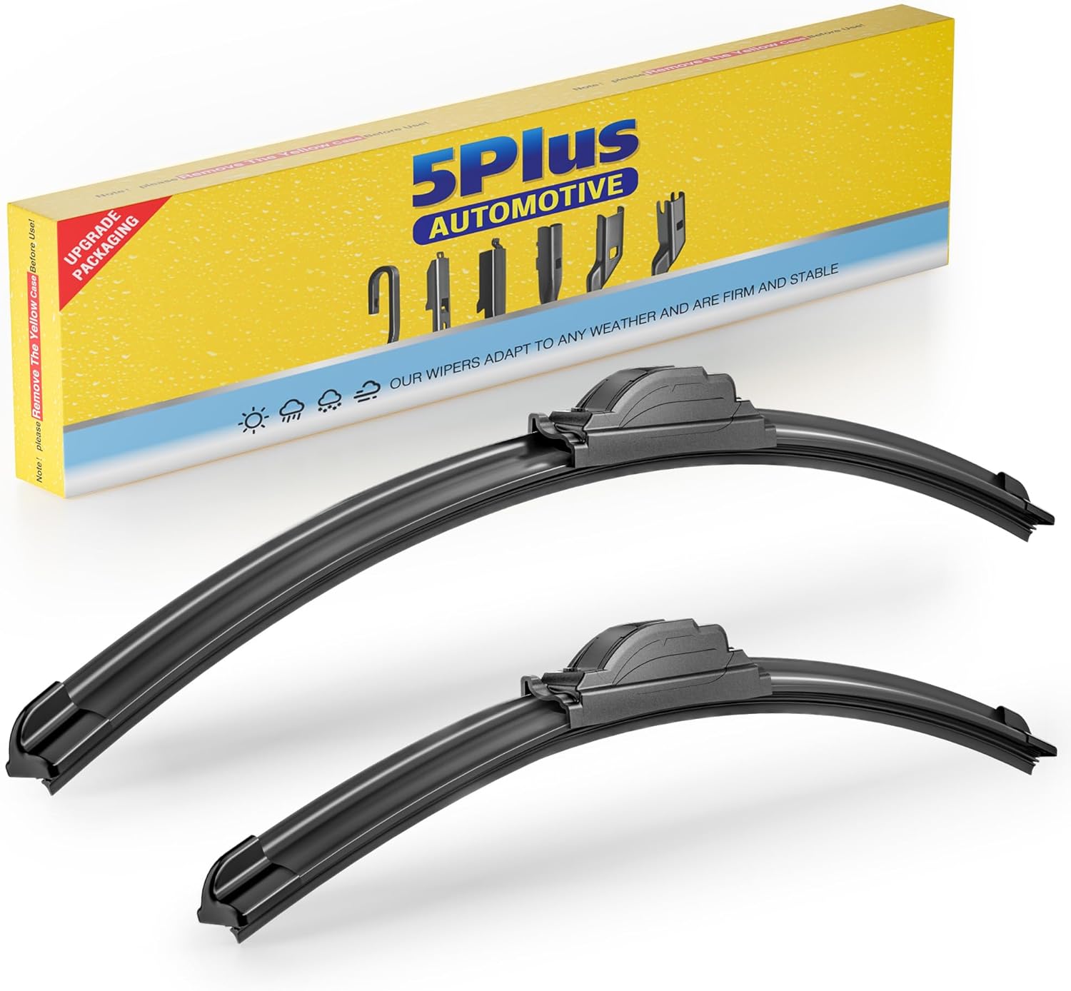 5 PLUS 26" and 20" Windshield Wiper Blades(Pack Of 2), All-Season Performance Automotive Replacement Windshield Wiper Blades for My Car