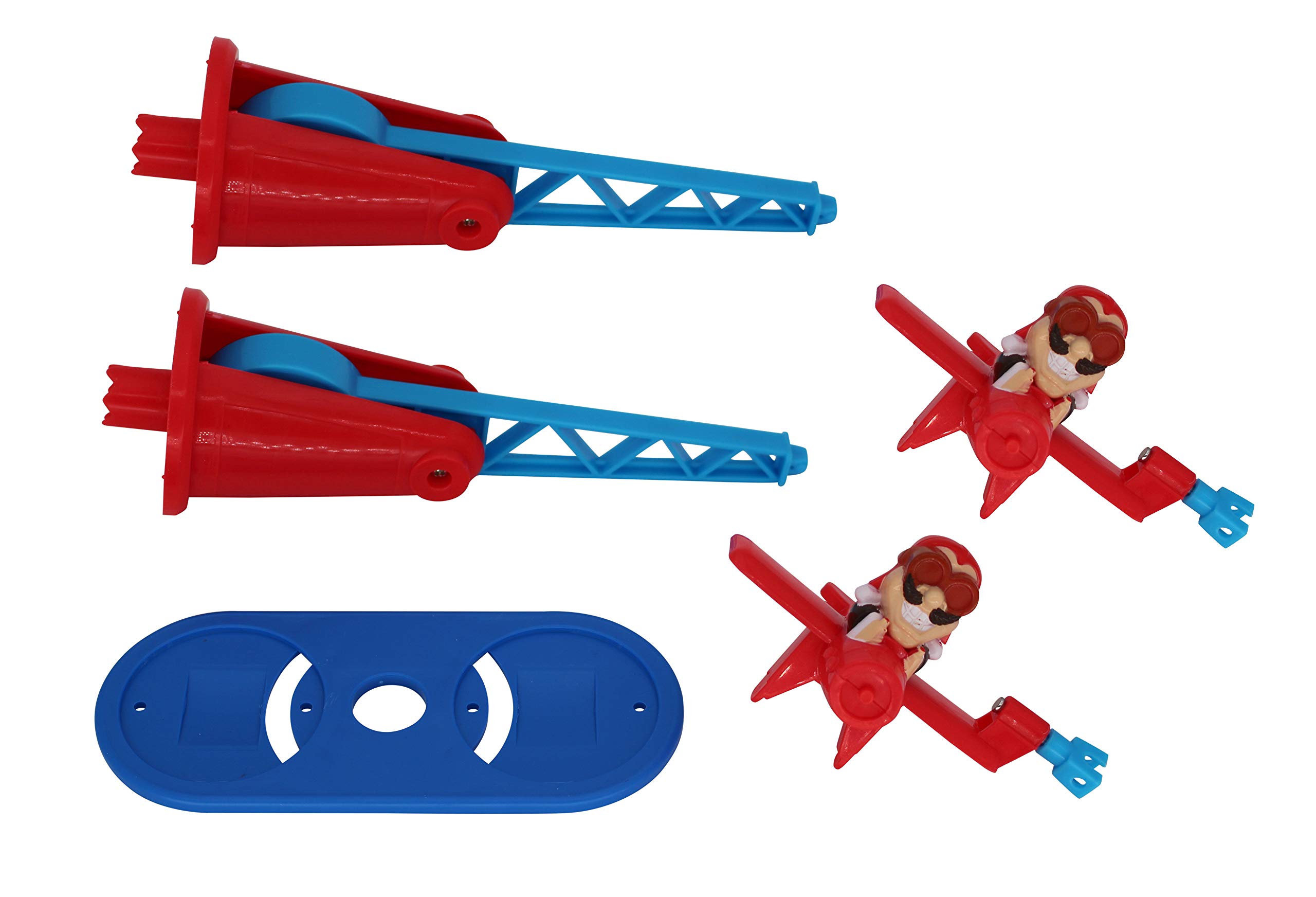 Doppeldecker für Looping Louie Spielarm mit 2 Flugzeugen Tuning Edition 2020 (Adapterplatte + 2X Flieger, Blau)