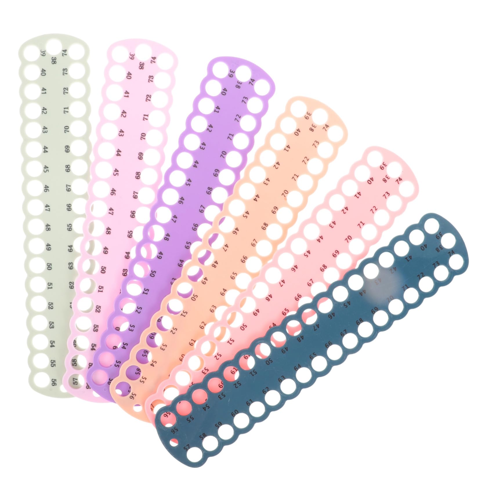 TEHAUX 6pcs Plastic Cross Stitch Thread Organizers Floss Organizer for Embroidery Supply Wear-Resistant Embroidery Tool Multi-Hole Thread Holder
