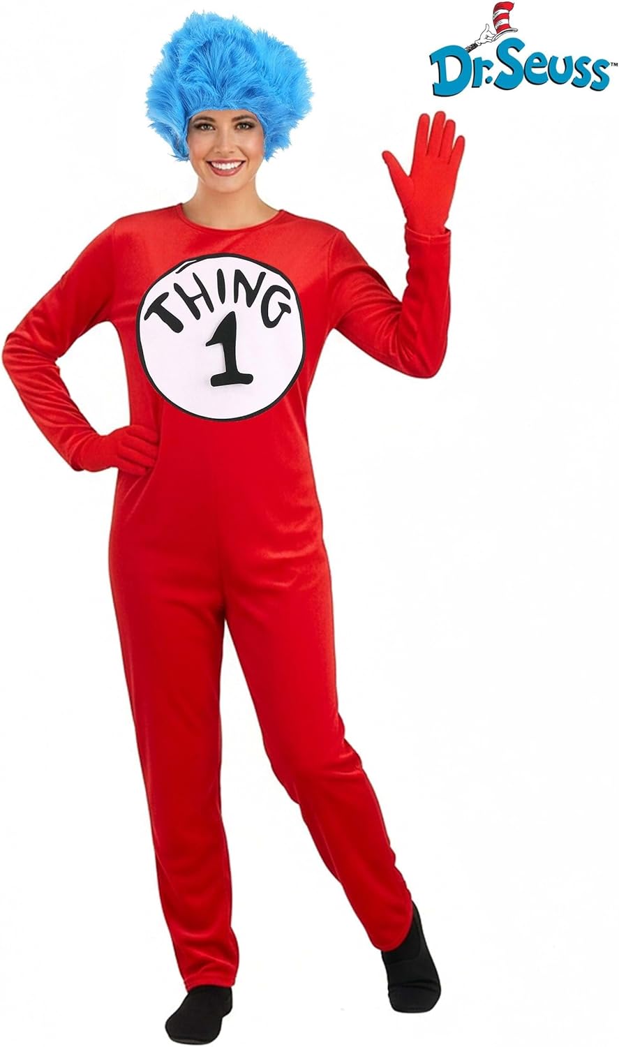 Dr. Seuss Thing 1 and Thing 2 Costume for Adults S/M - Image 8