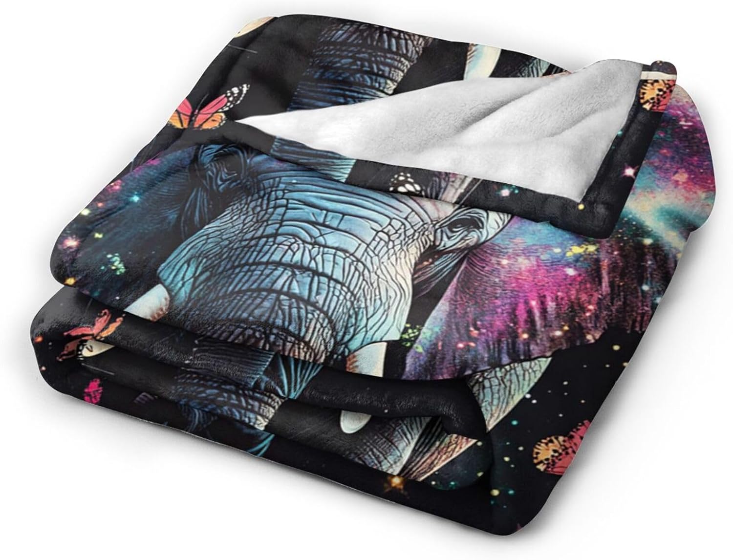 Elephant Blanket Gifts for Women Girls Super Soft Cozy Butterfly Elephant Throw Blanket Warm Fuzzy Plush Fleece Bedding Decor Blanket for Kids Adults Bed 40"X50" - Image 4