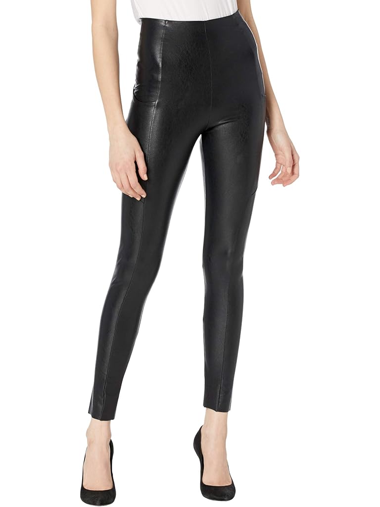 Black Commando Faux Leather Pocket Leggings SLG64