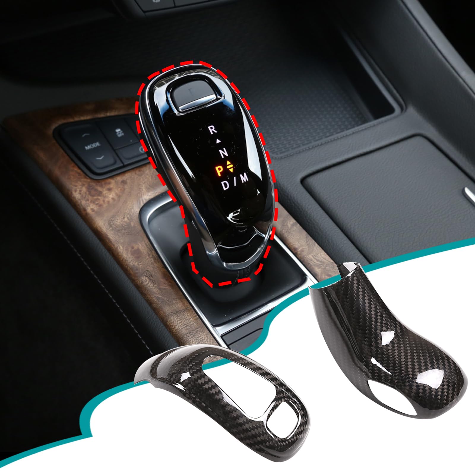 Amazon.com: Hudiriy Carbon fibe Gear Shift Knob Head Cover