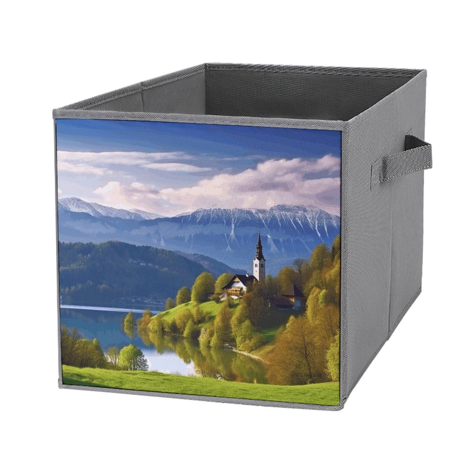 Boîtes de rangement empilables et pliables au décor de Slovénie x6