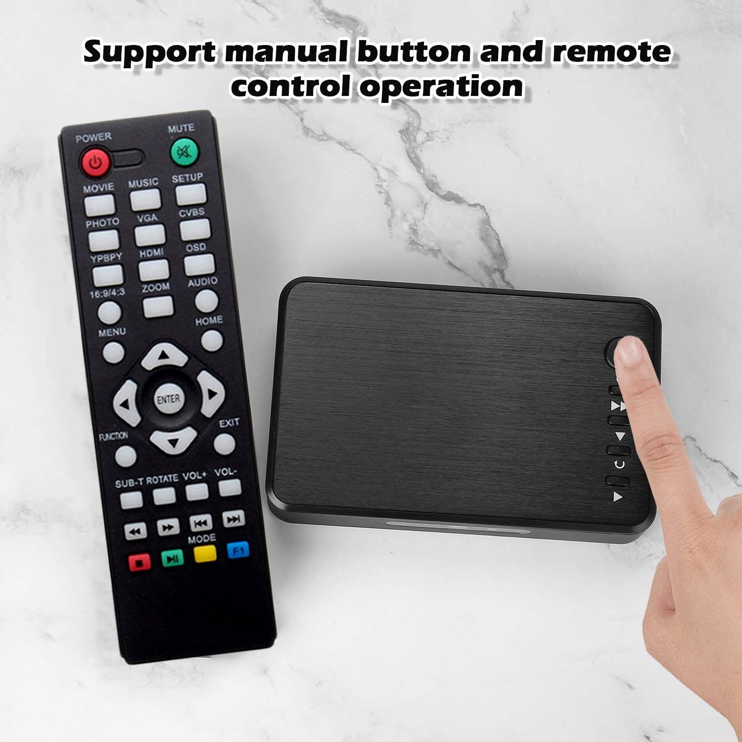 Lecteur Multimédia HD 1080P 264 Sortie AV/VGA Lecteur USB HDD pour la Diffusion/Publicité Prise UE 1 Ensemble