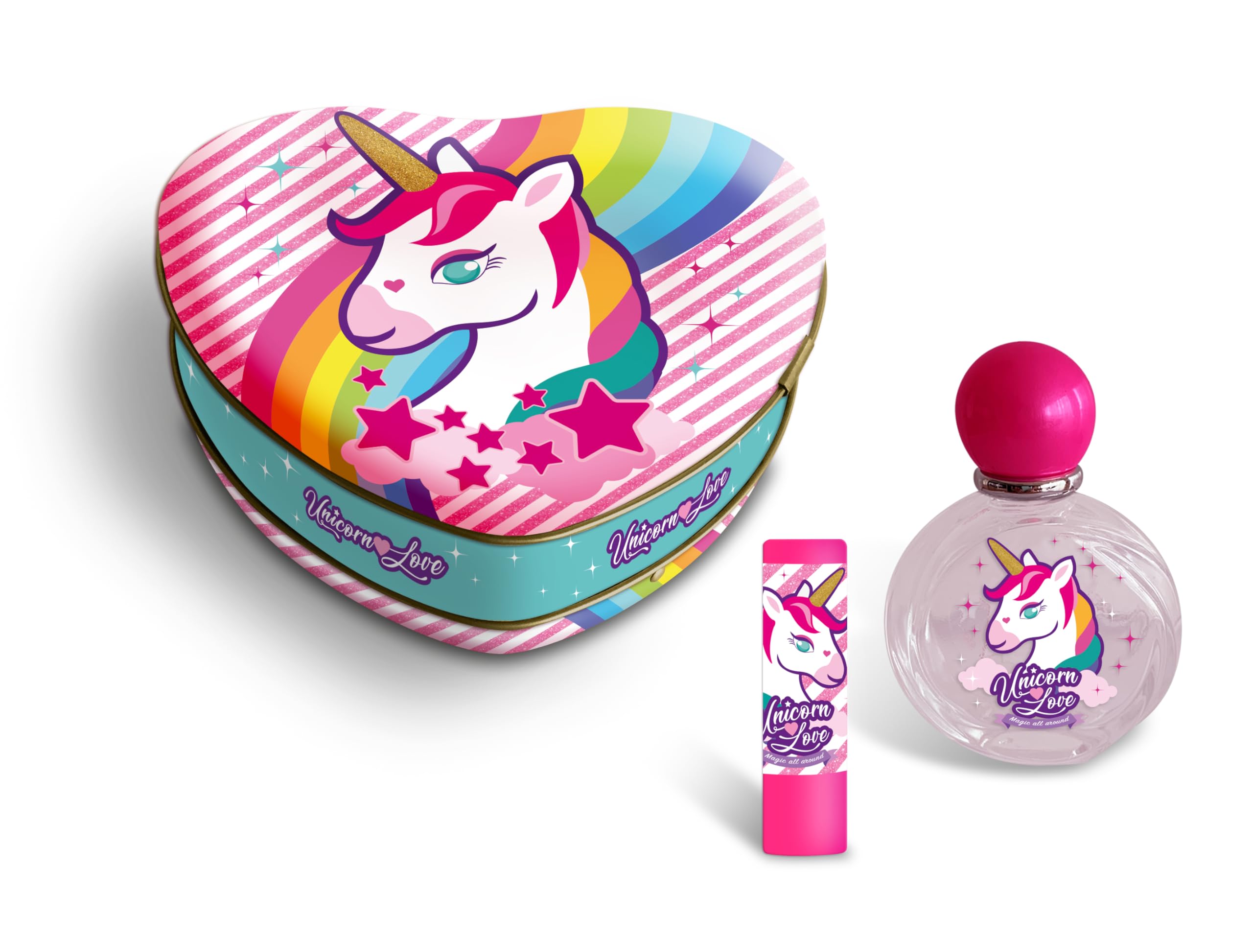 Unicorn Love Astuccio Cuore Metallo EDT 50ml e rossetto Unicorn Love