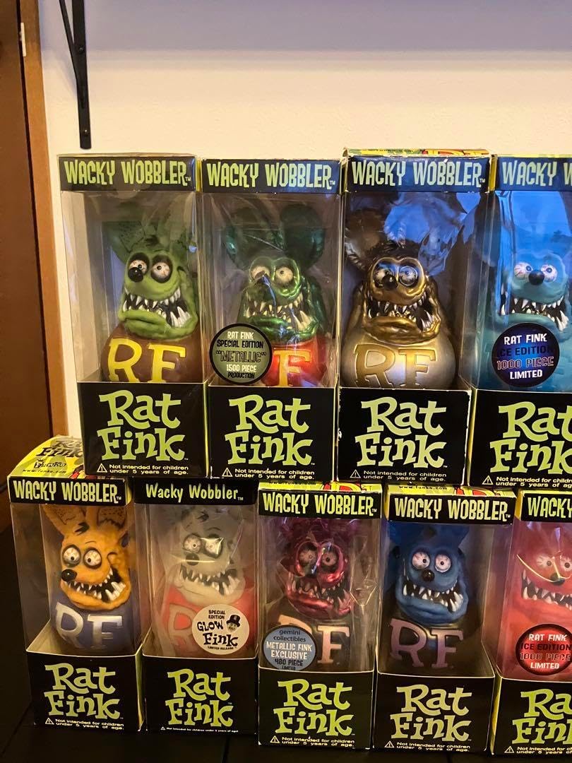 RAT 新品 ラットフィンク フィギュア 3体セット FINK メタリックラット