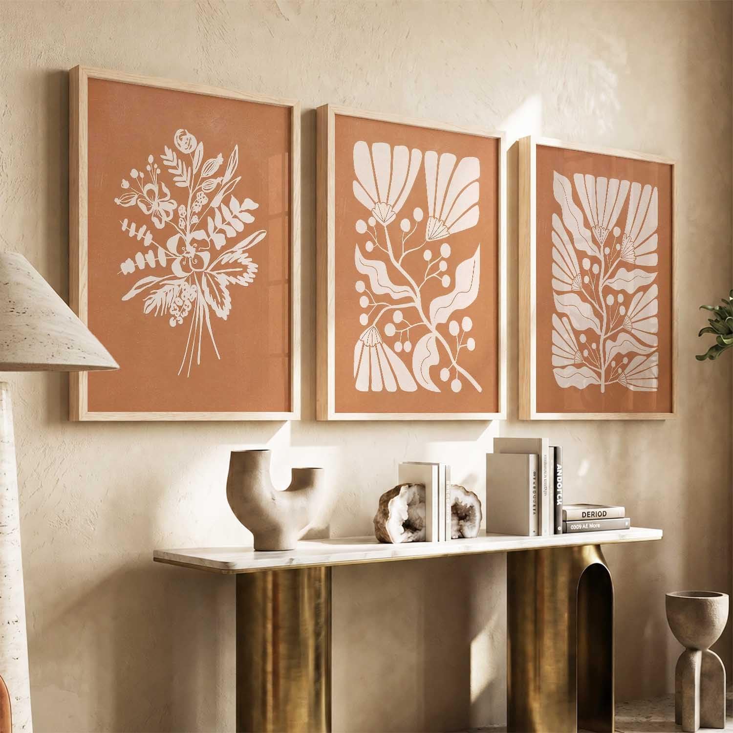 Bohemian Wall Art Set - 3 Framed Prints -31