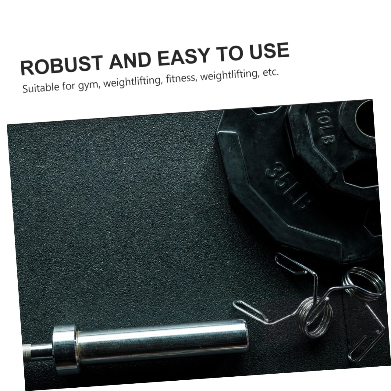 Yardwe Stainless Steel Snap Buckle Clamps Barbell Spring Clip Collars Weightlifting Bar Clamp for Barbells Durable and Secure