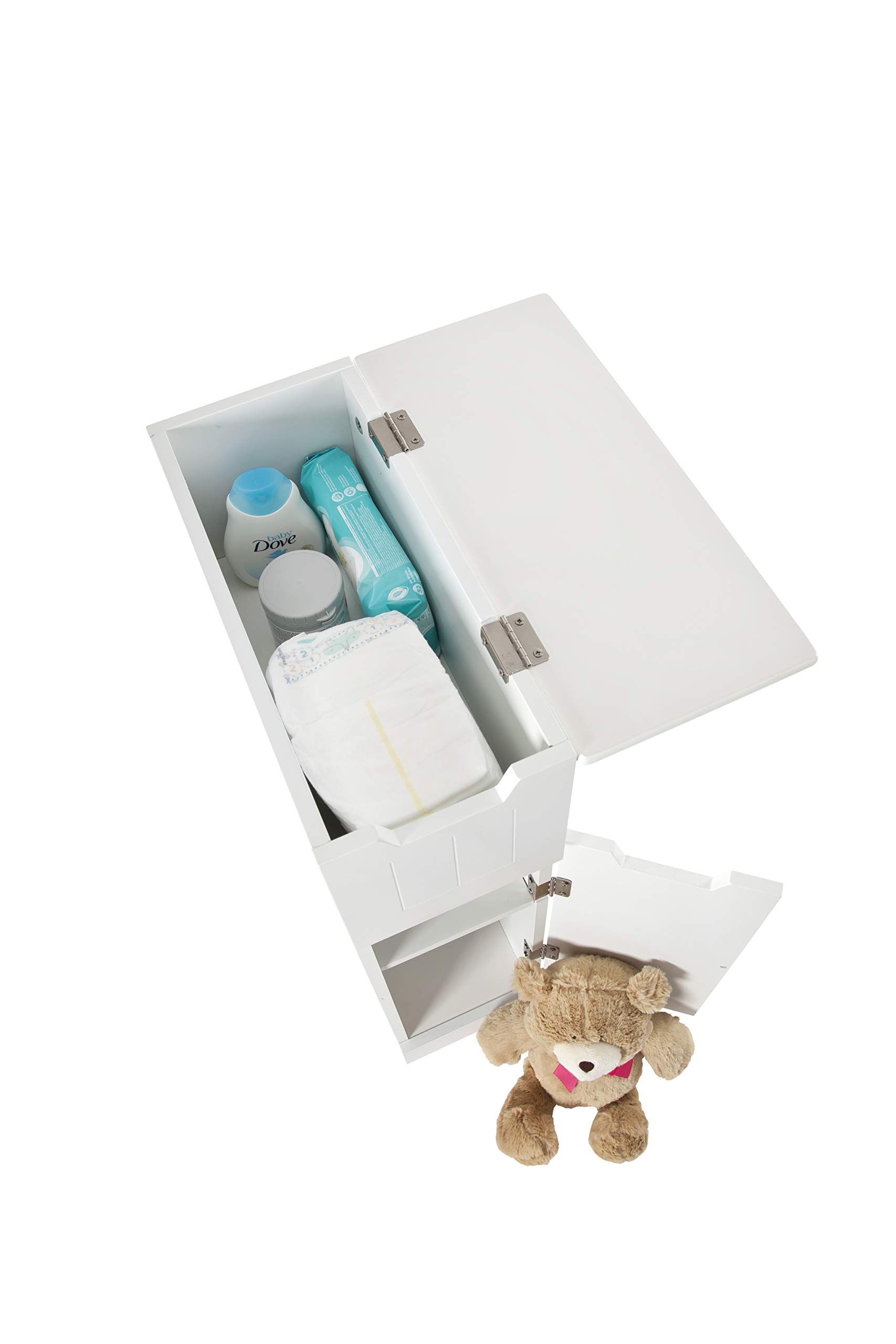 Buy SUPER Slim Bathroom Storage, Small White Wooden
