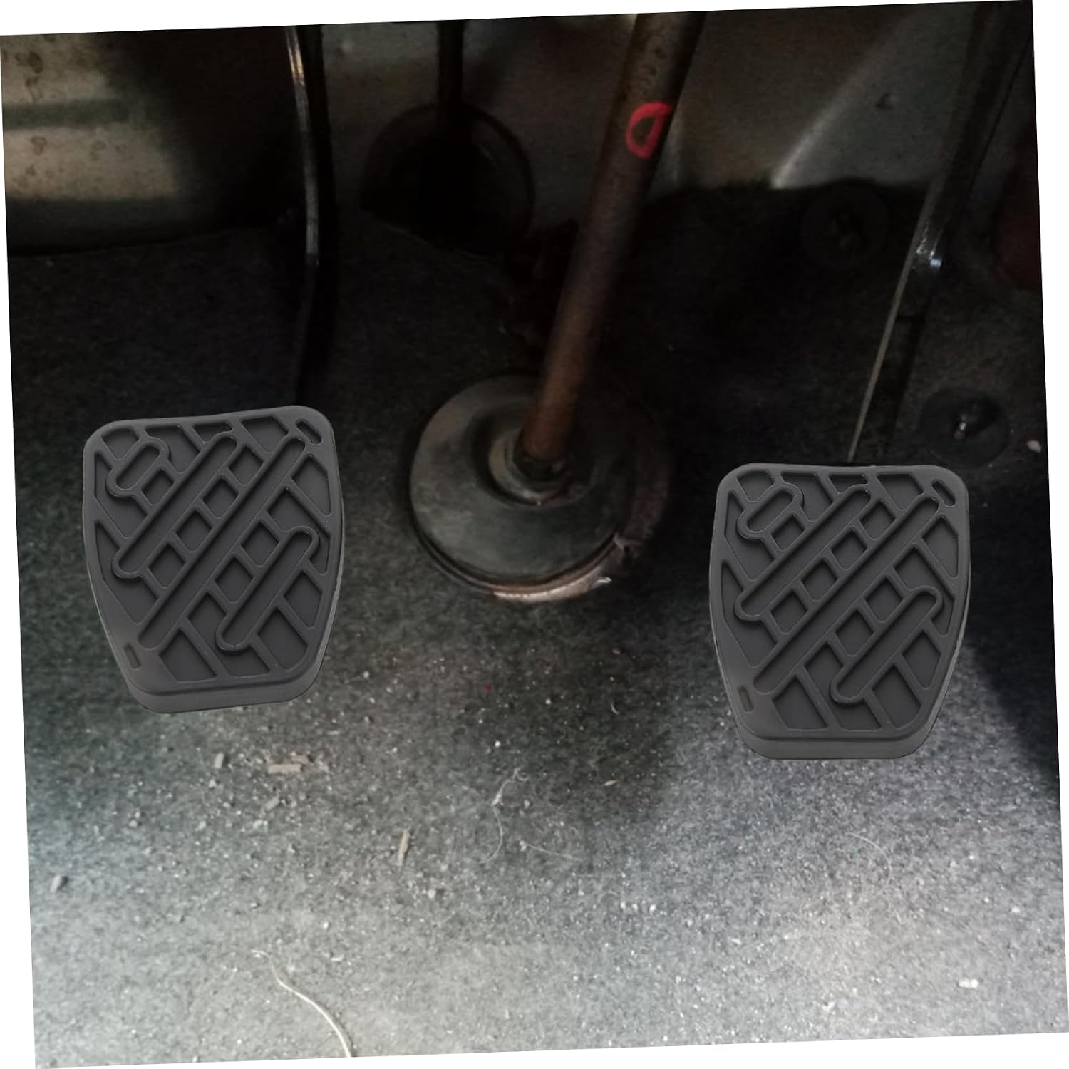 STOBAZA Rubber Clutch Pedal Pads Replacement Anti-Slip Brake Cover Set 4Pcs