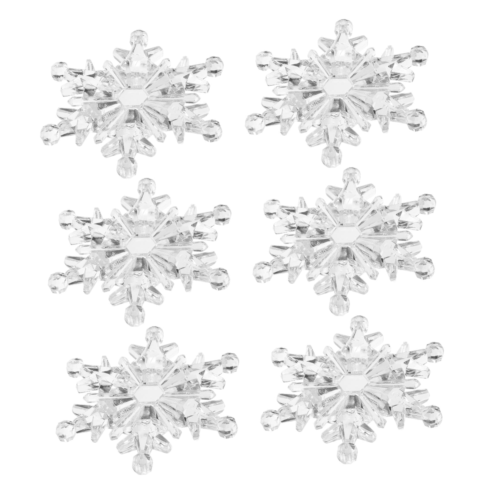 50stücke Schneeflocken Weihnachtsbaum Dekoration Hängend für Weihnachtsdeko mit Schneeflockenmotiv als Weihnachtsbaumschmuck und Party-deko