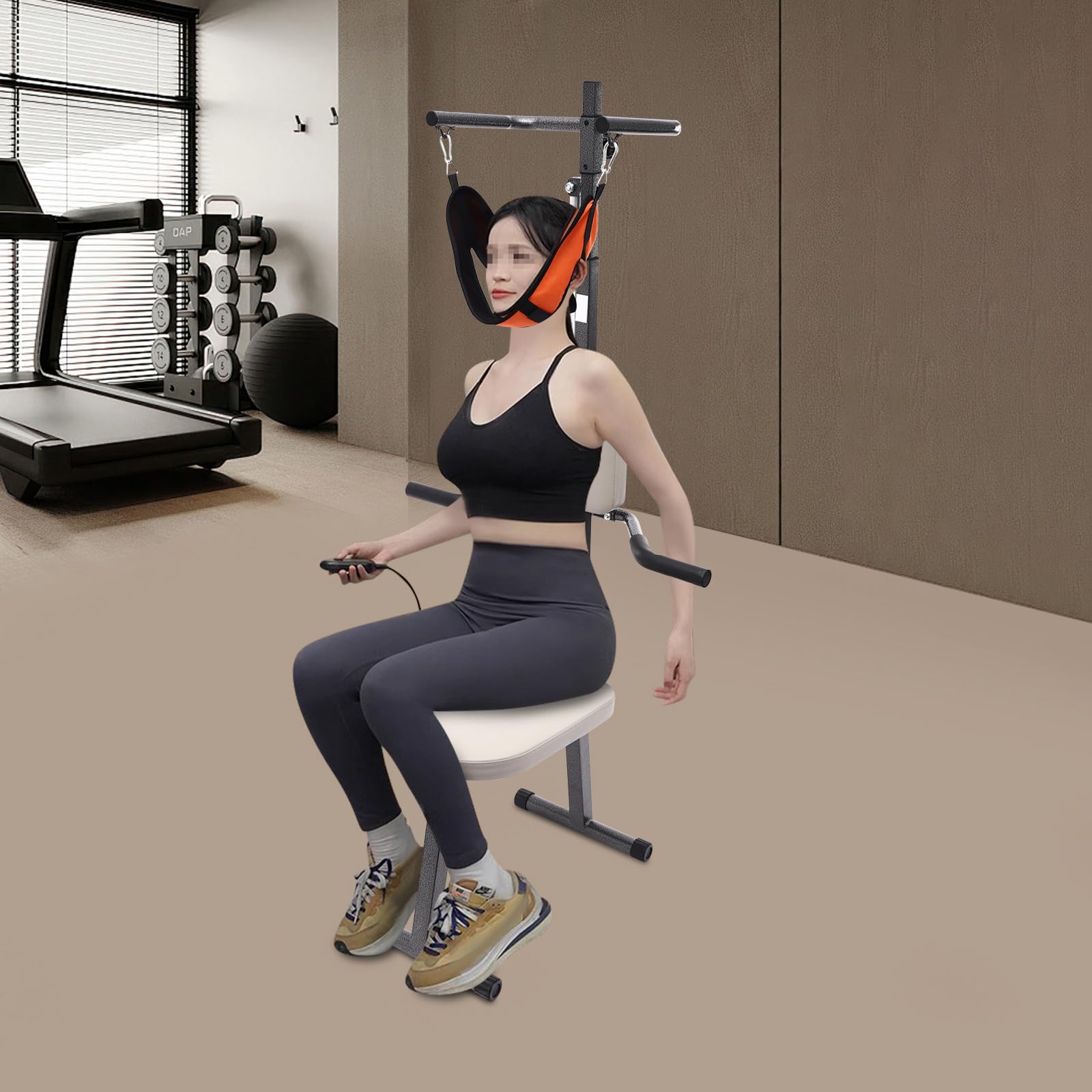 Traction & Stretch Decompression Machine, Intelligent Neck Traction Device with Strap, Electric Neck Traction Chair for Home, Healthcare Facilities
