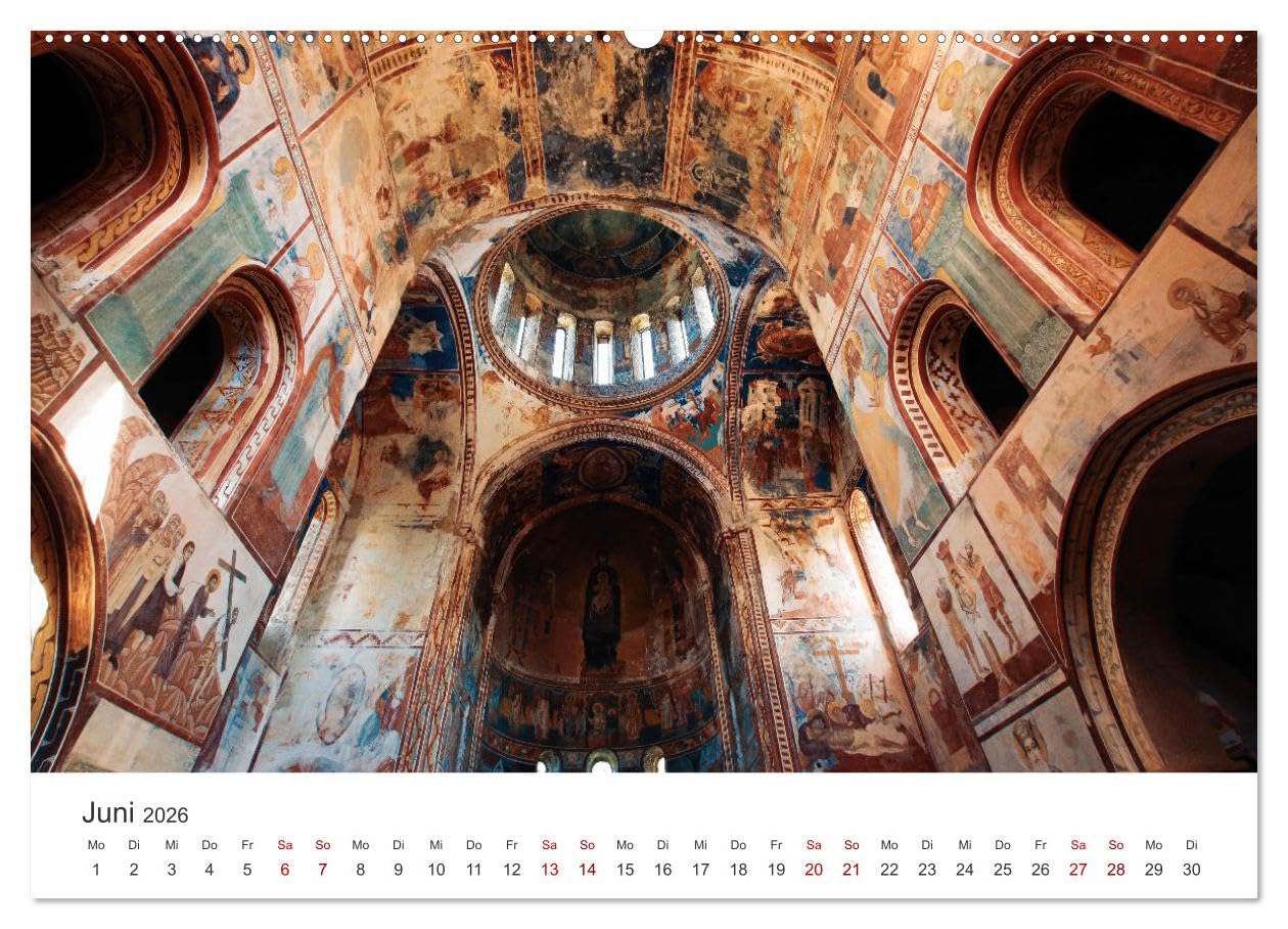 Georgien - Einmalige Landschaften (hochwertiger Premium Wandkalender 2026 DIN A2 quer), Kunstdruck in Hochglanz: Kaukasus und Schwarzmeer. (CALVENDO Orte)