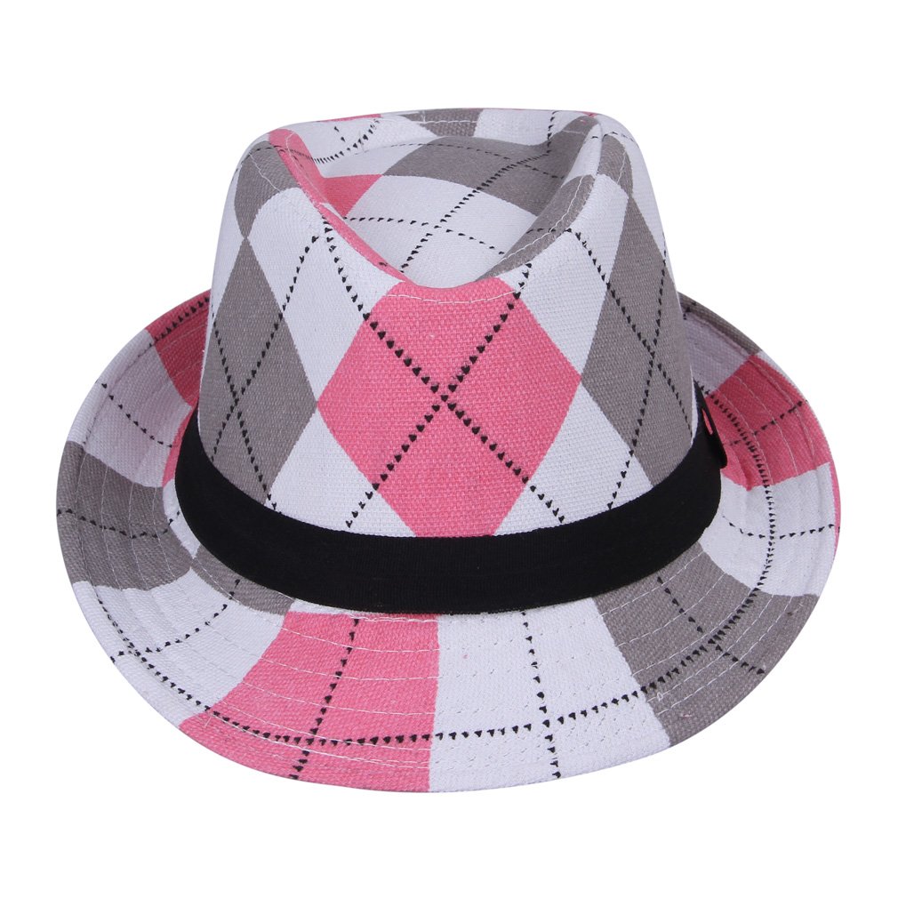 Unisex-Baby Checked Plaid Panama Caps