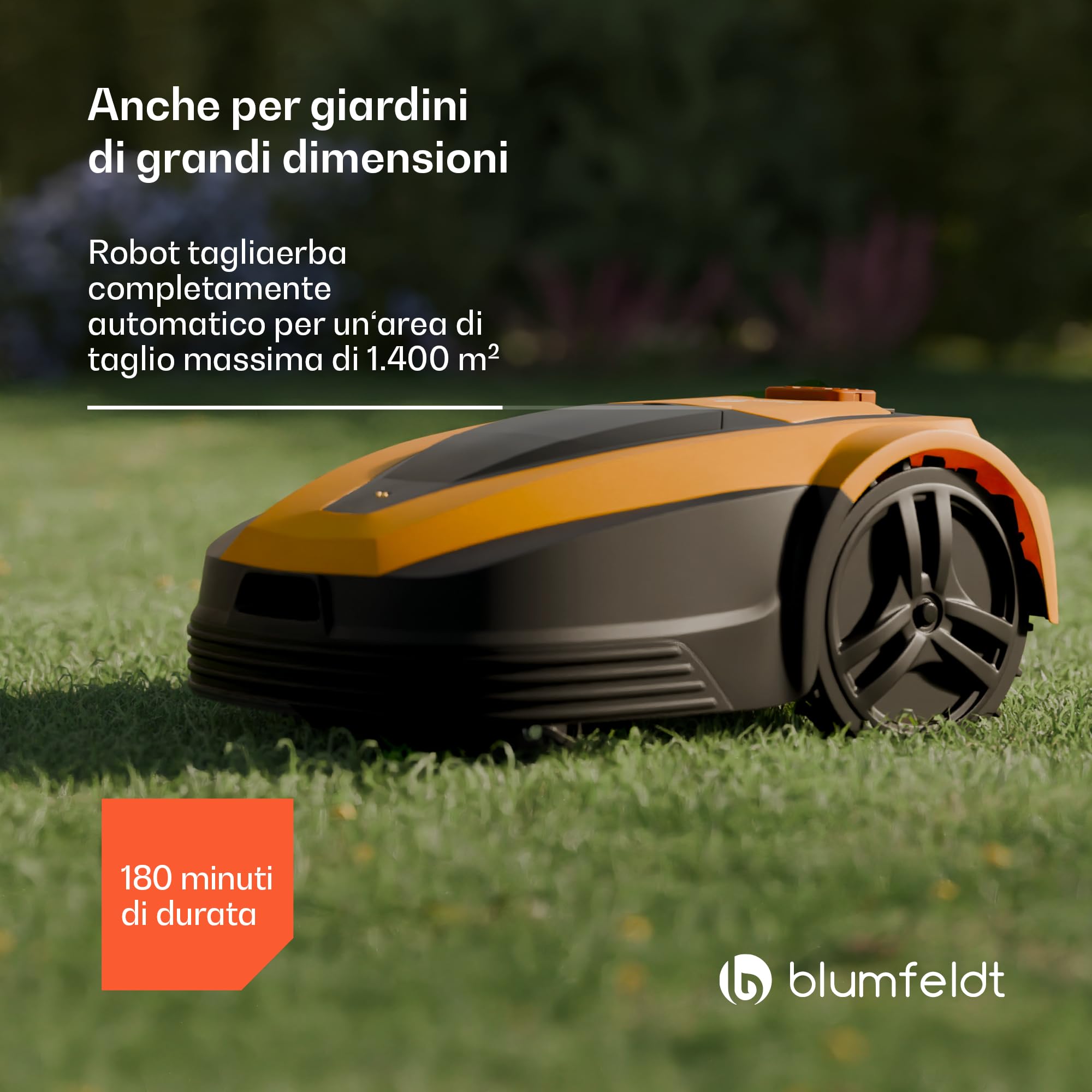Blumfeldt Robot Tagliaerba - Falcia 1400 M², Batteria Litio, Silenzioso, Con Filo Perimetrale - Foto 12