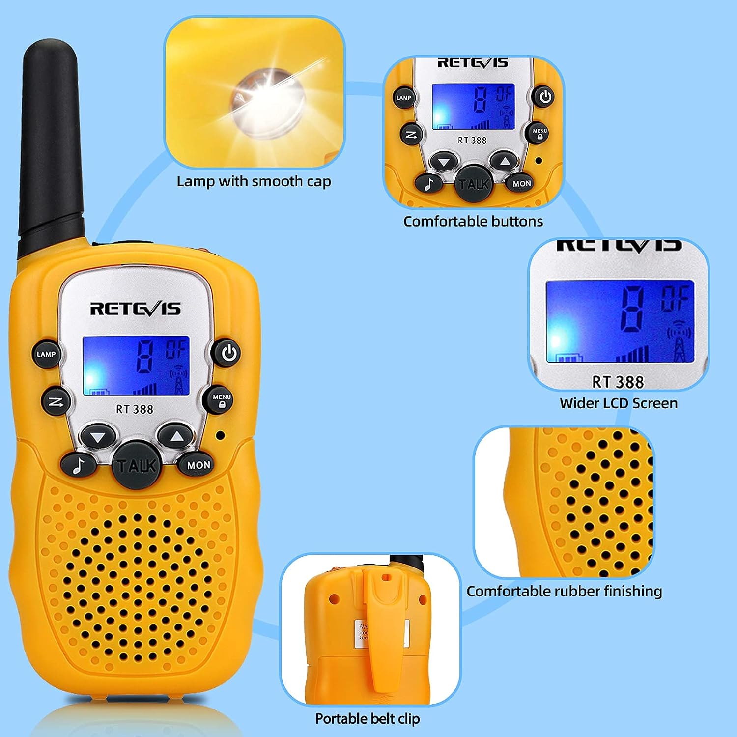 Retevis RT388 Walkie Talkies for Kids Toys for 6-12 Boys Girls, Kids Walkie Talkies with VOX Keylock - Image 4