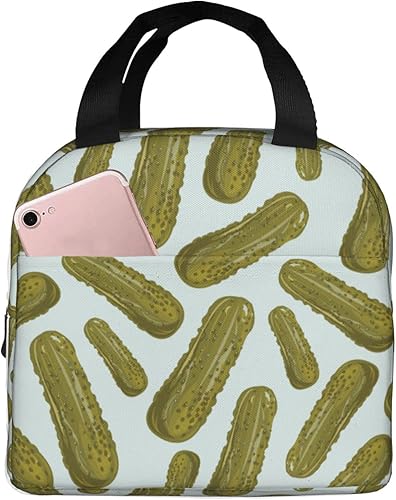 Miniatura 3 de VOOHDDY Bolsa de almuerzo con aislamiento para mujer, reutilizable, impermeable, portátil, enfriadora, térmica, para trabajo, oficina, picnic,