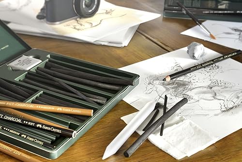 Miniatura 2 de Faber-Castell FC129298 Pitt - Varillas de carbón natural (0.197-0.315 in, 12 unidades)