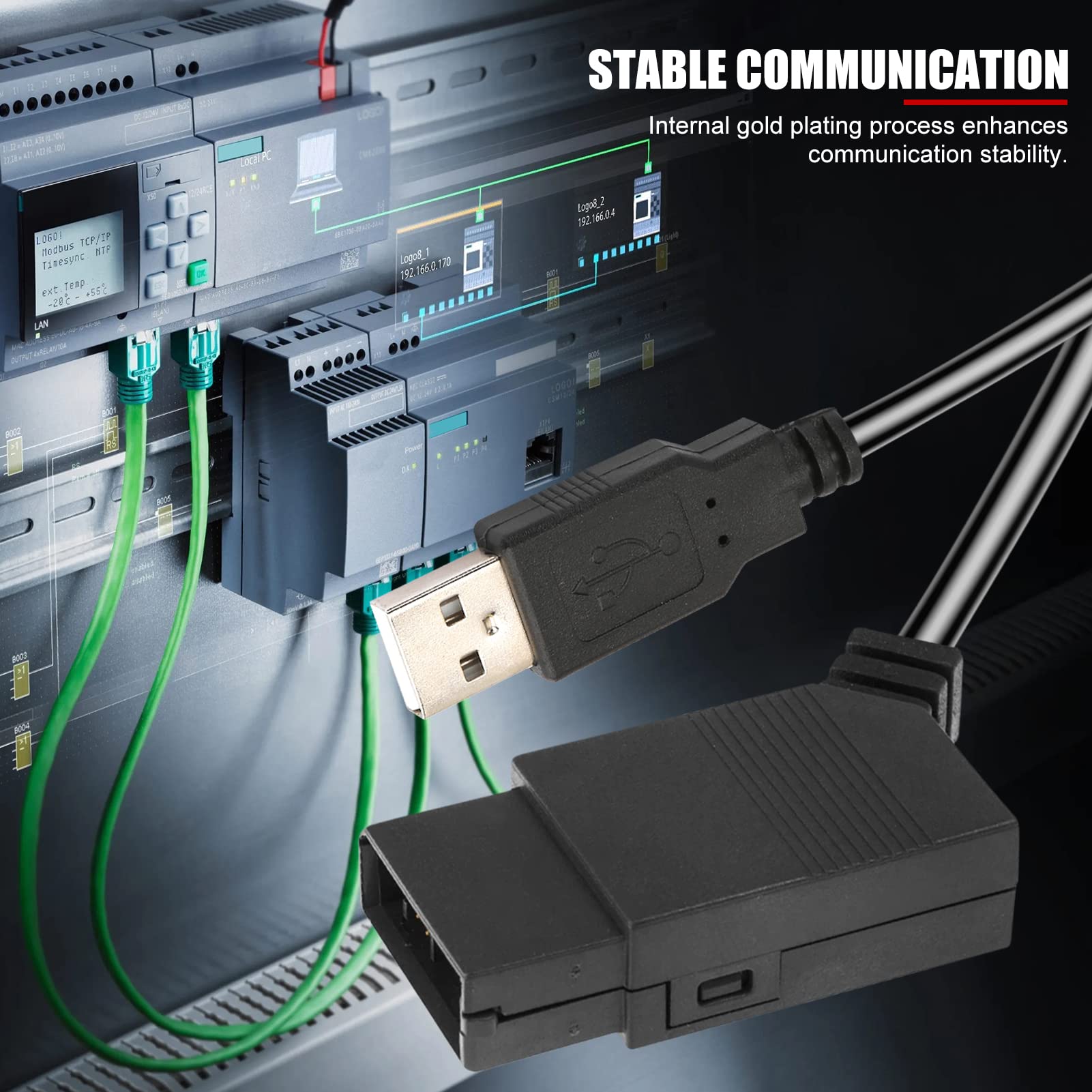 Cavo Di Programmazione USB Per Siemens LOGO! – 2,5 Mt, Rivestimento In PVC, Filo Di Rame Nudo, Alta Compatibilità