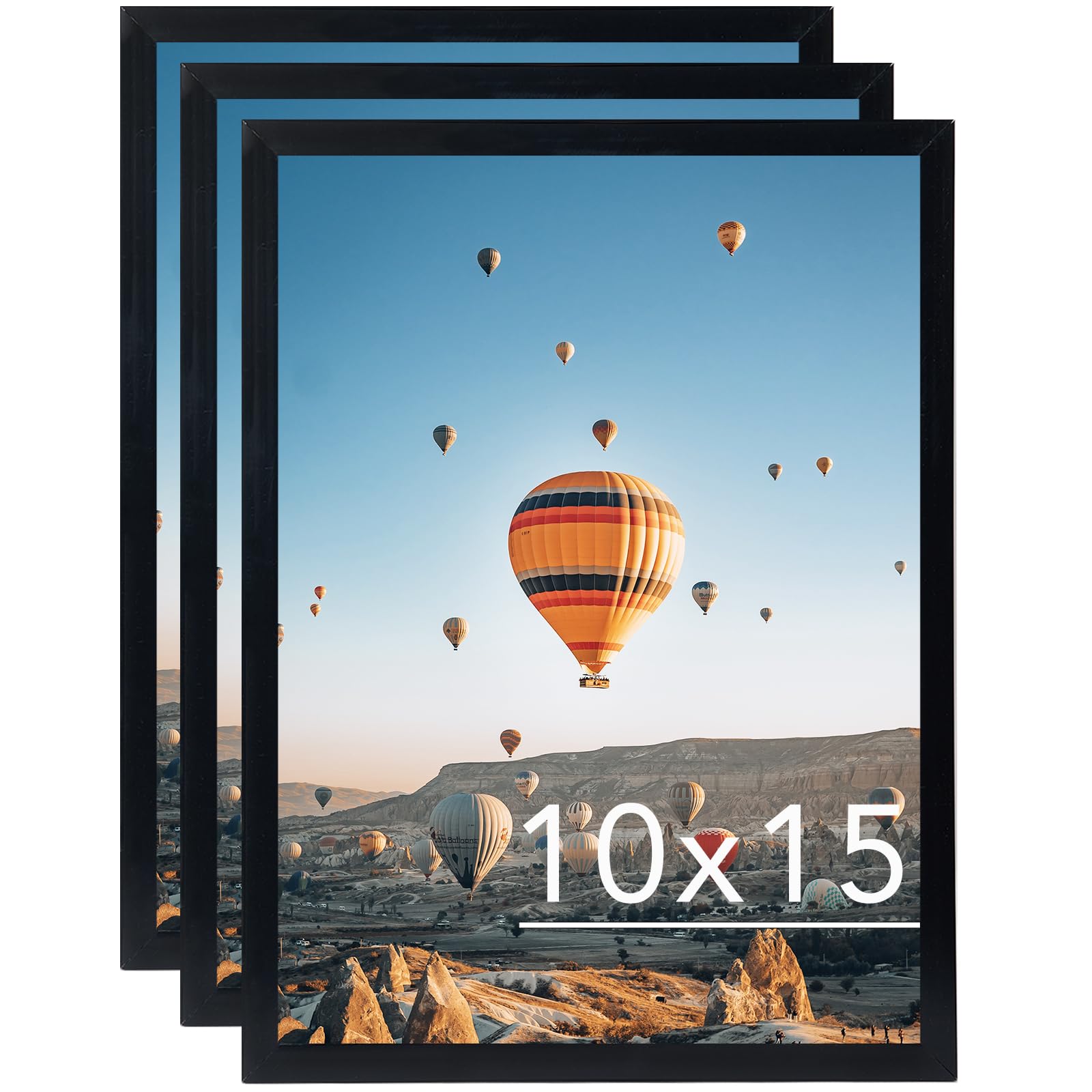 JCJMY 10x15 Black Picture Frame Set of 3