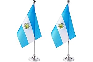 Argentina Flag Desktop Decoration - Express Your National Pride with Mini Table Flags