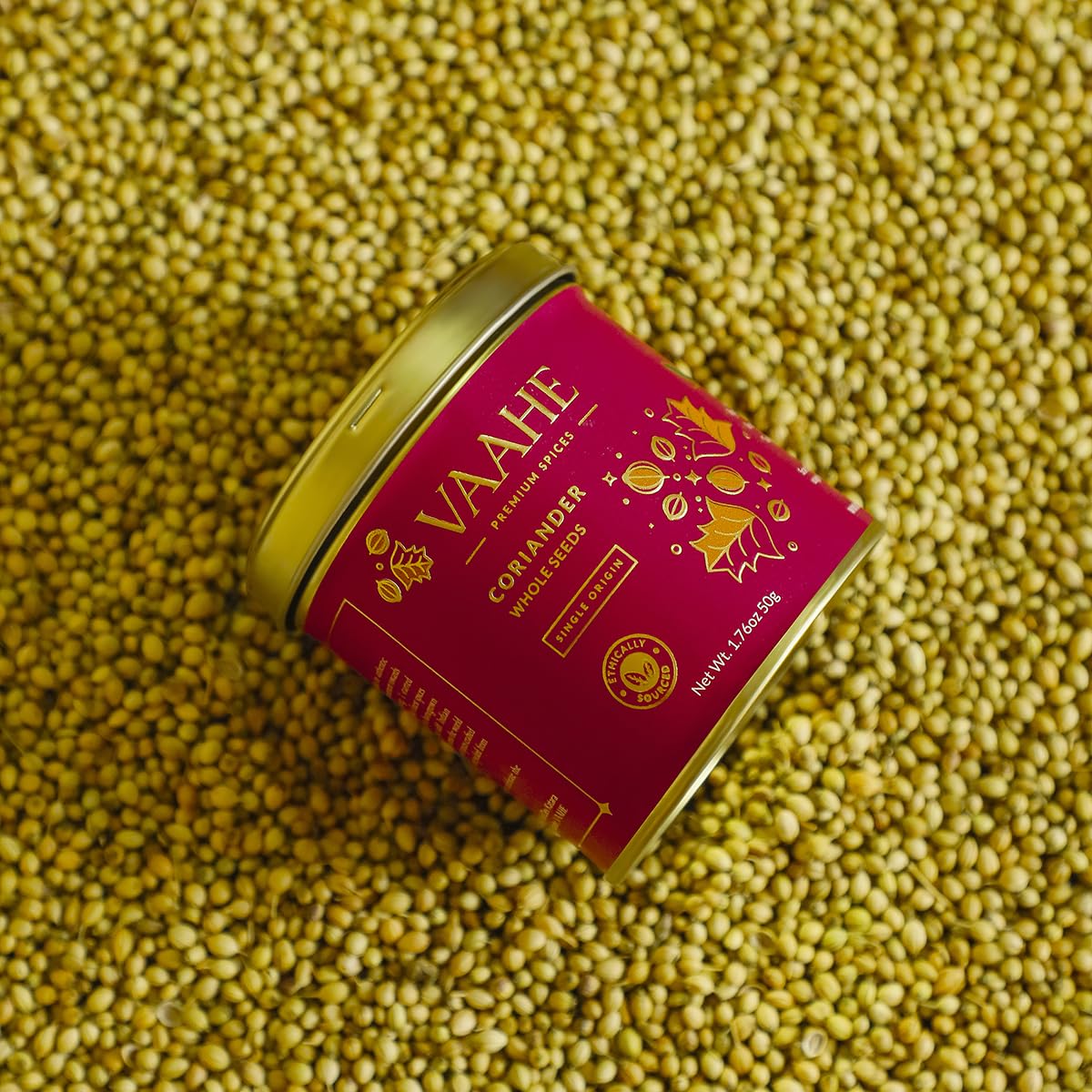 VAAHE Coriander Whole Seeds (Dhania) | Single-Origin (Rajasthan) | Freshly Packed | 100% Pure and Natural | Premium Tin Box (50 gm) (B0D9P6ZKJ2) Amazon Price History, Amazon Price Tracker