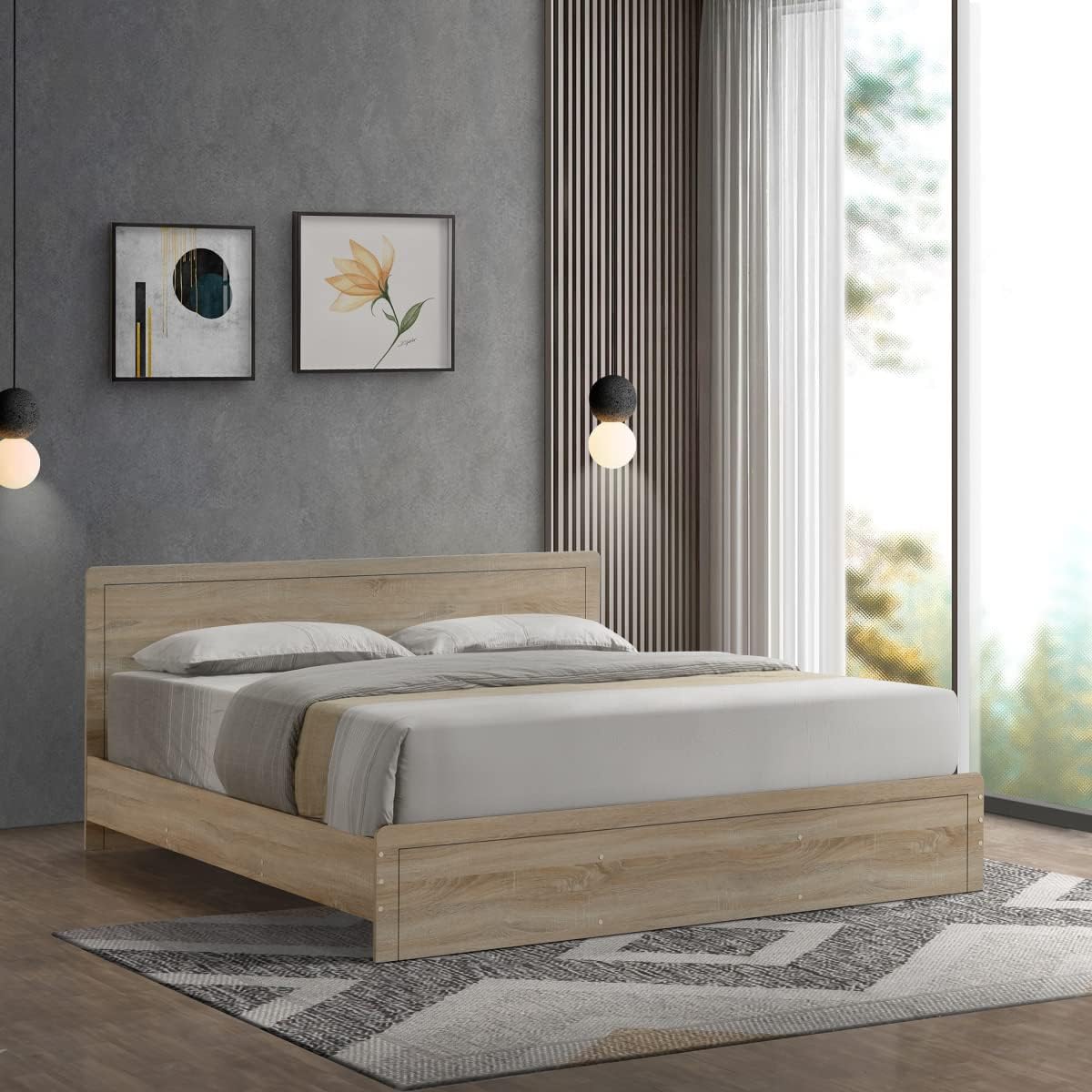 Home Box Oasis Queen Bed 204 X 87.6 X 154.8 Cm Brown