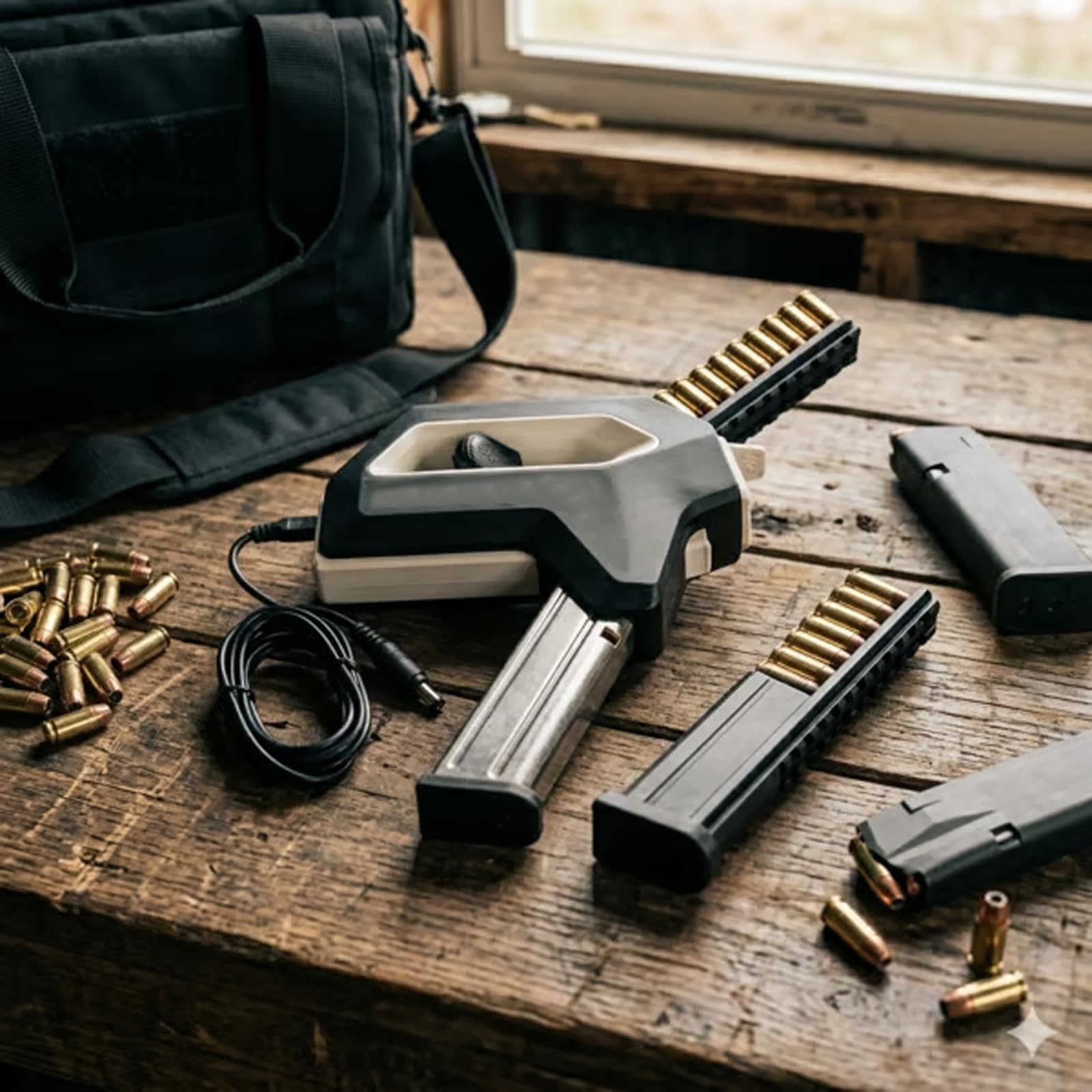 Automatic Handheld 9mm Magazine Loader, Magazine Speed Loader, Guns that Use 9mm Bullets 100 Magazines on a Single Charge — view 6