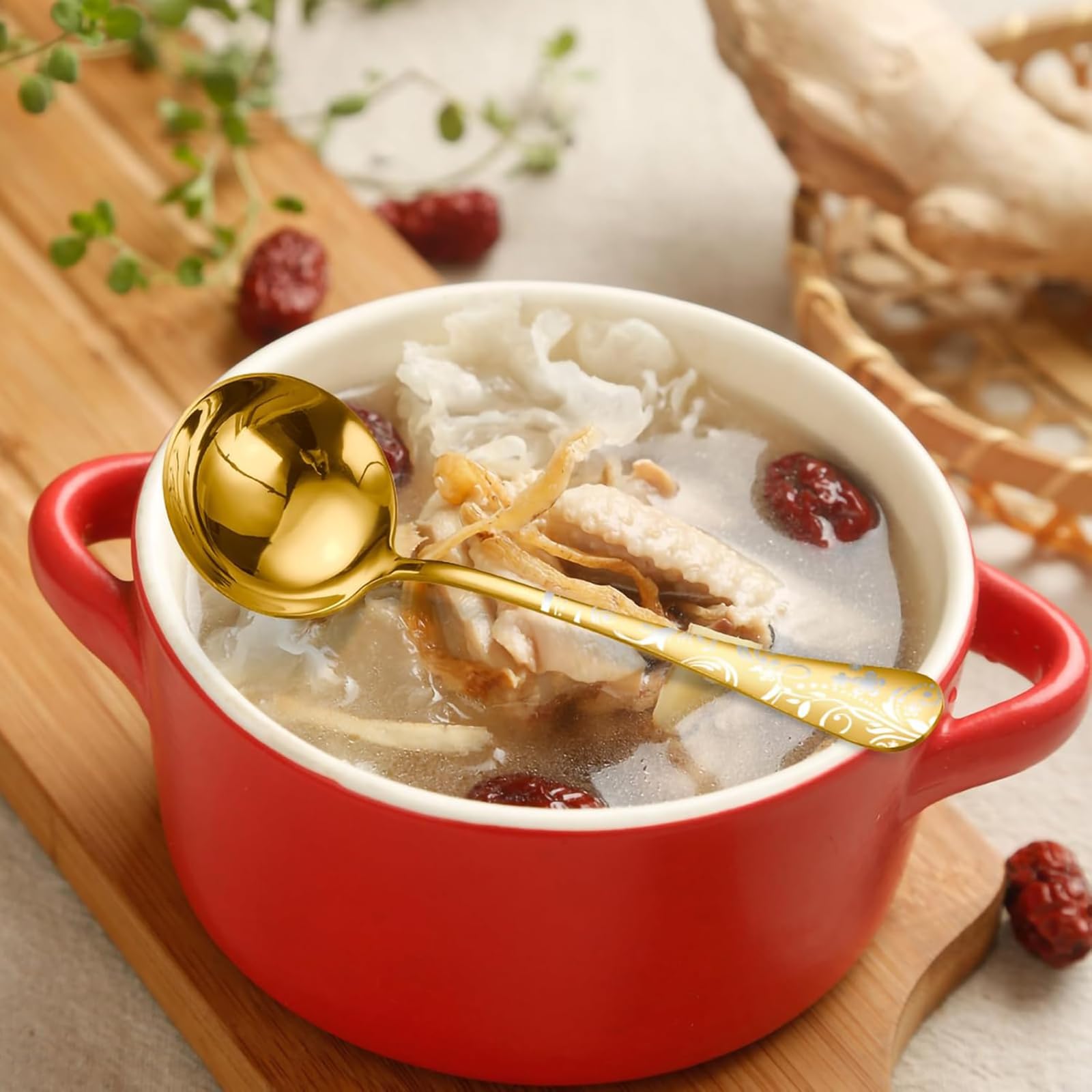 Set Posate Da Servizio In Acciaio Inox - 10 Pezzi, Cucchiai, Forchette, Coltello E Mestolo - Foto 5