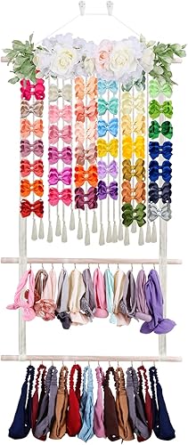 Miniatura 7 de OOSAKU Soporte para diadema para niñas, accesorios para el cabello de bebé, organizador de almacenamiento para colgar en la pared, decoración para