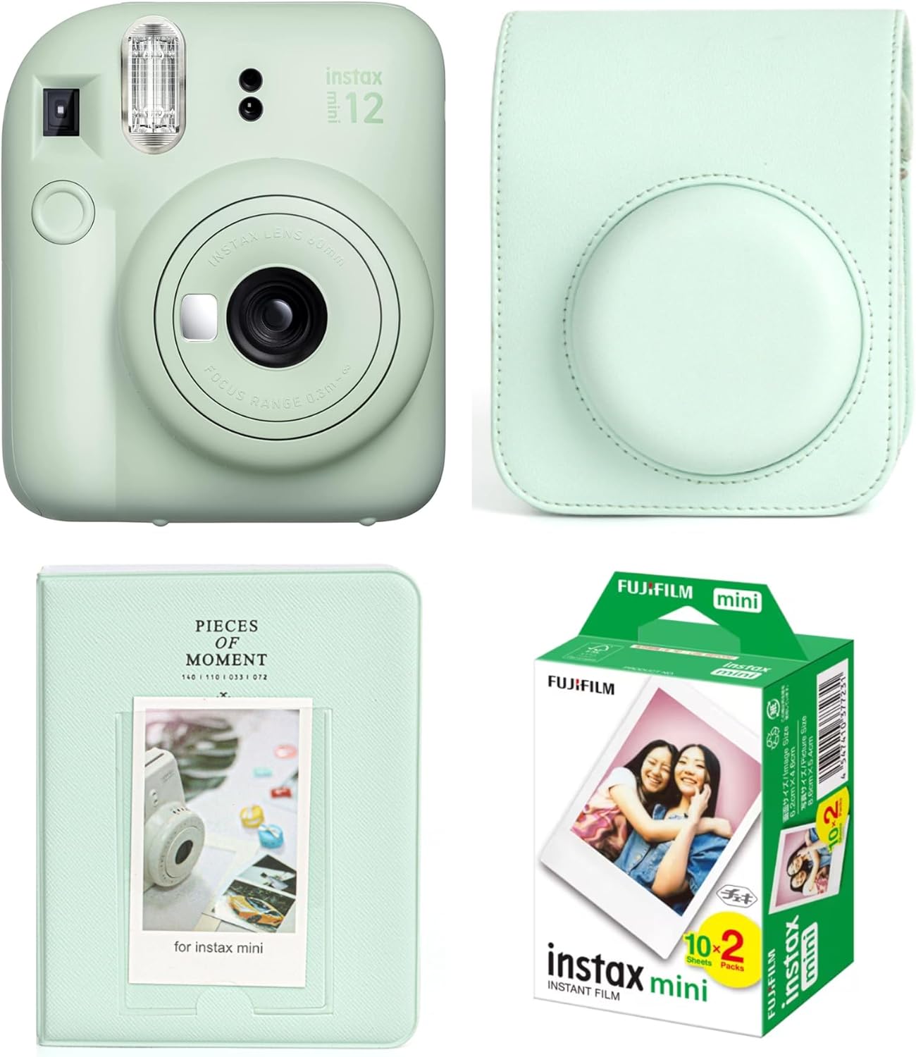 富士フイルム チェキ instax mini12 本体 フィルム20枚 カメラケース