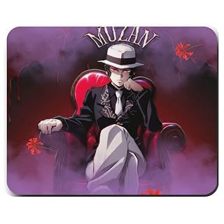 Zentora Muzan Kibutsuji Mouse Pad - 9x7.5 Demon King Anime Art - Waterproof High-Precision Gaming Surface - Non-Slip Rubber Base Desk Mat with Stitched Edges for PC, Laptop, Office & Anime Fans