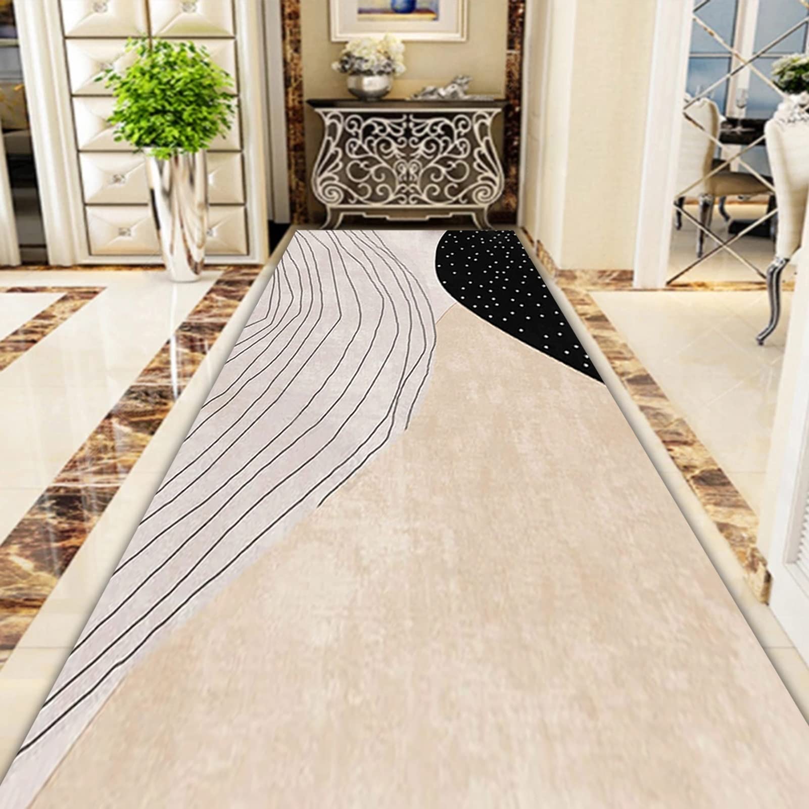 Modern Passage Tappeto Runner per Scale del Corridoio, Nordic Tappeto Cappeto Domestico Hotel Innnicata Corridoio Corridoio Tappeto Runner Lavabile Tappetini Antiscivolo (Size : 80x100cm)