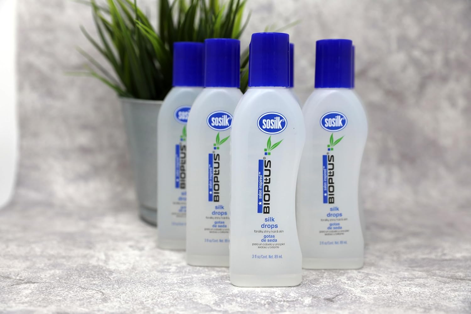 Silk Serum Drops Professional Salon Lightweight Serum, Protects and Maintains Hair & Skin, Vitamin E, Silky Feel, High-Gloss Shine, No Build-up for both Wet and Dry Hair 12oz