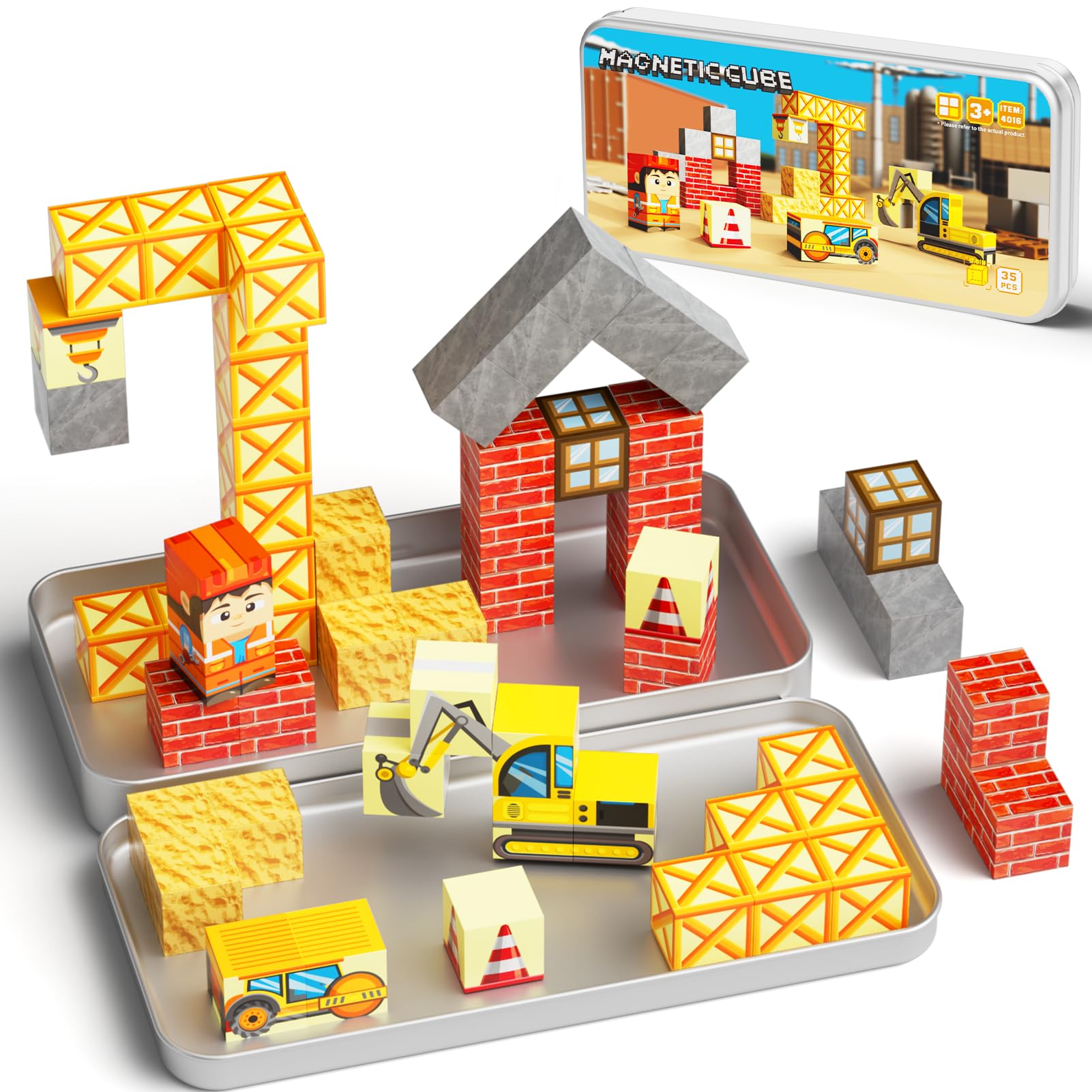 Amazon.com: WMXDU Magnetic Blocks with Magnet Box-35PCS Magnet