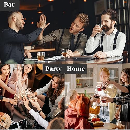 Miniatura 7 de Hinouqea Juego de coctelera con soporte, kit de camarero mixología para mezclar bebidas, juego de herramientas de bar de 9 piezas con soporte,