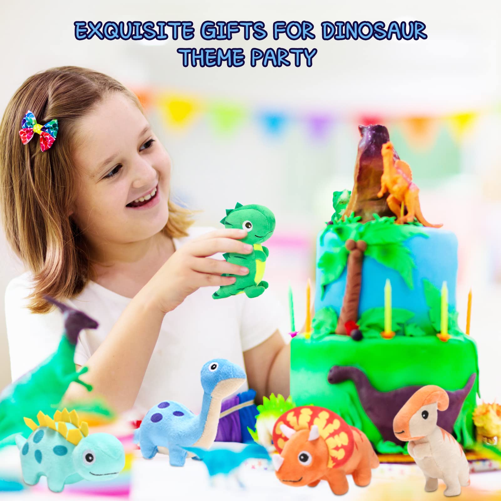 plush dinosaur volcano