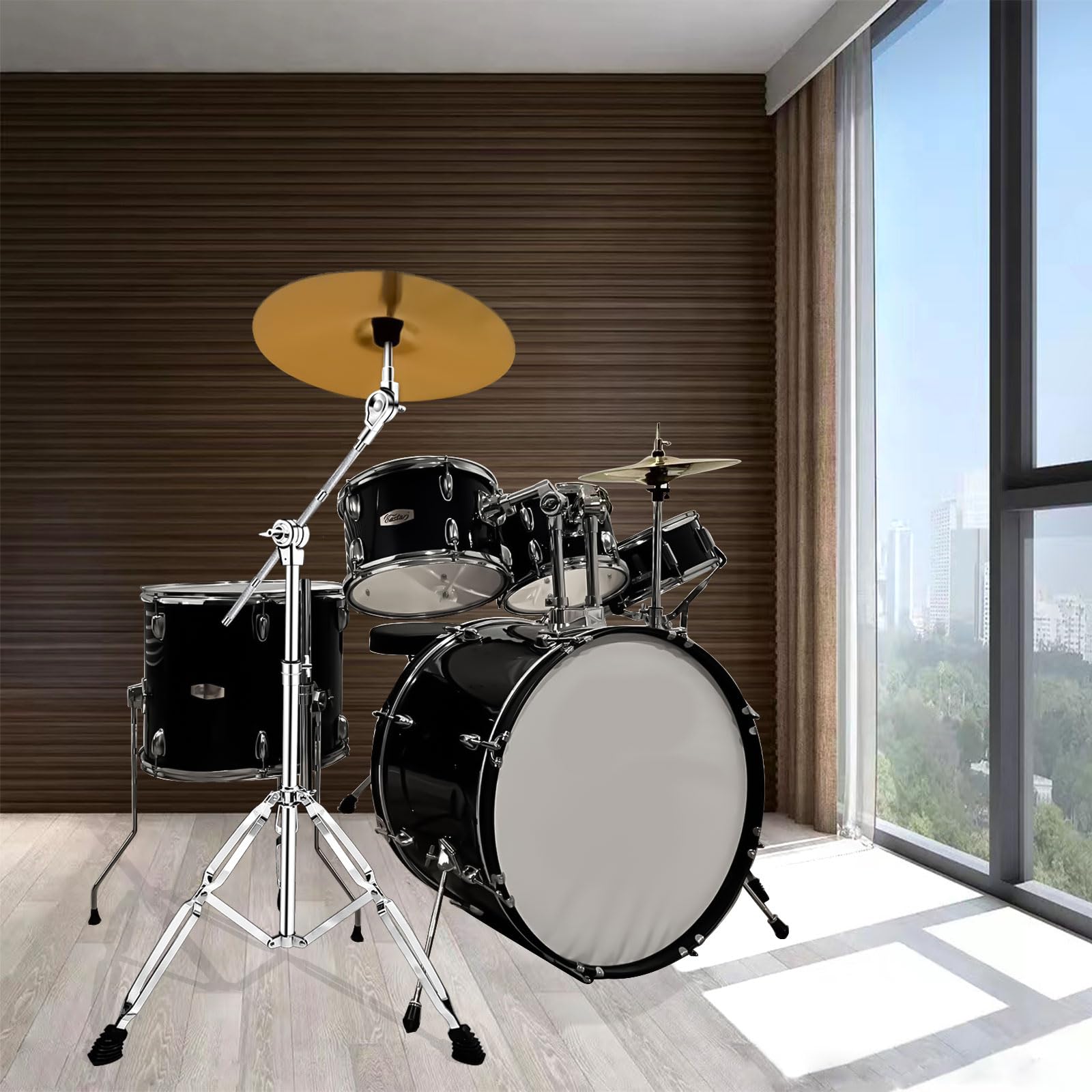 Support Cymbale Robuste Hauteur Réglable Avec Pieds Double Entretoise - Matériel Batterie Percussion