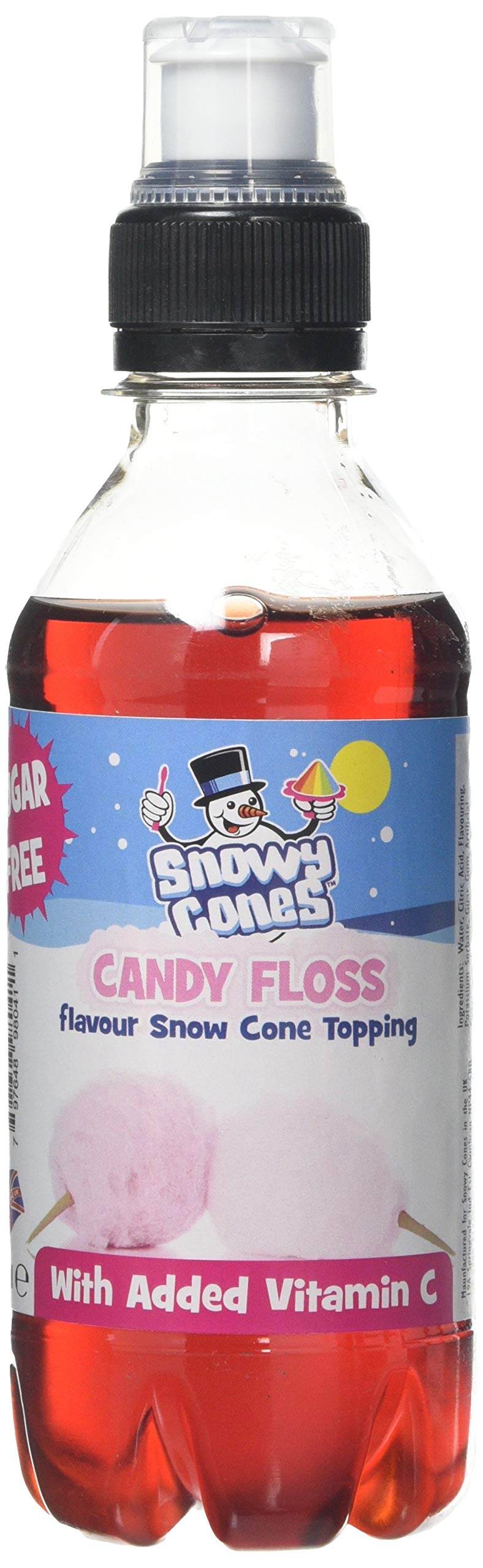 Snowycones | Sugar Free Syrup for Snow Cones and Shaved Ice | Not Slush | 250 ml, Candy Floss