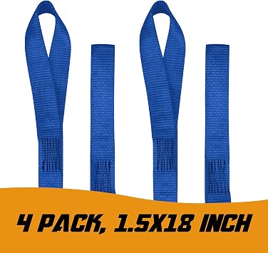 Cam Buckle Tie Down Straps with S-Hooks + Soft Loop Tie Down Straps, 2000lbs & 8800lbs Breaking Strength Heavy Duty Cargo Straps for Motorcycle, ATV, UTV, Lawn Equipment, Moving Appliances, 6 Pa