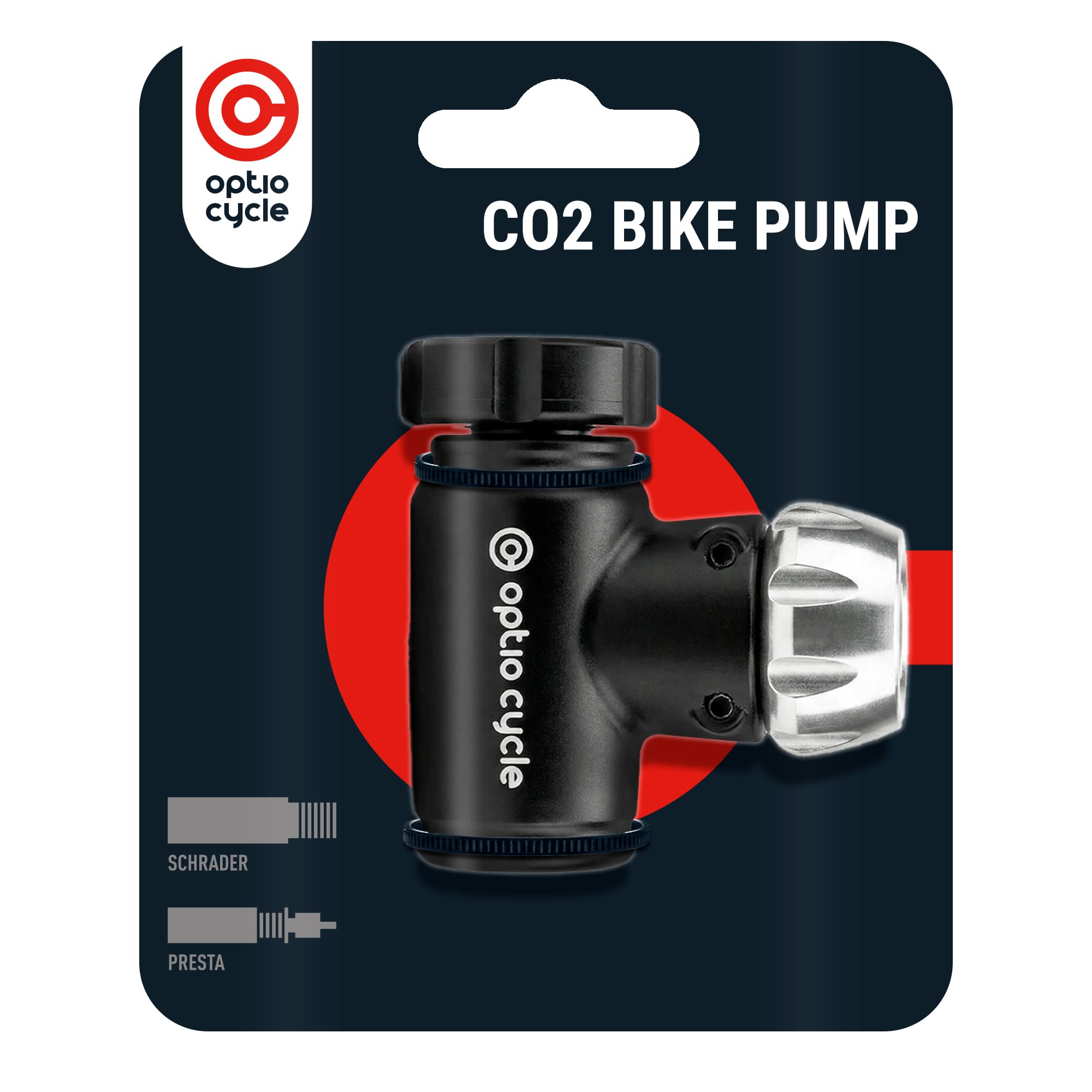 CO2 Bike Tyre Inflator – Tubeless Tyre Pump for Rapid Inflation | CO2 Inflator Cycling for Presta and Schrader Valve | CO2 Bike Pump | CO2 Cartridge Valve