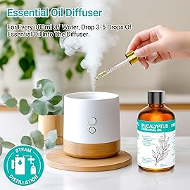 ENYORLI Eucalyptus Essential Oil 3.38 fl oz Christmas Gift for Women Men 100% Natural for Skin, Sauna, Aromatherapy, Diffuser and Humidifier