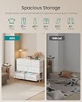 SONGMICS BELLAH Collection - Dressing pour chambre à coucher, coffre de tiroirs, unité d'organisateur de rangement, placard, entrée, acier, 7 Tiroirs modernes, blancs et nuageux Snow blanc ULGS323WH01