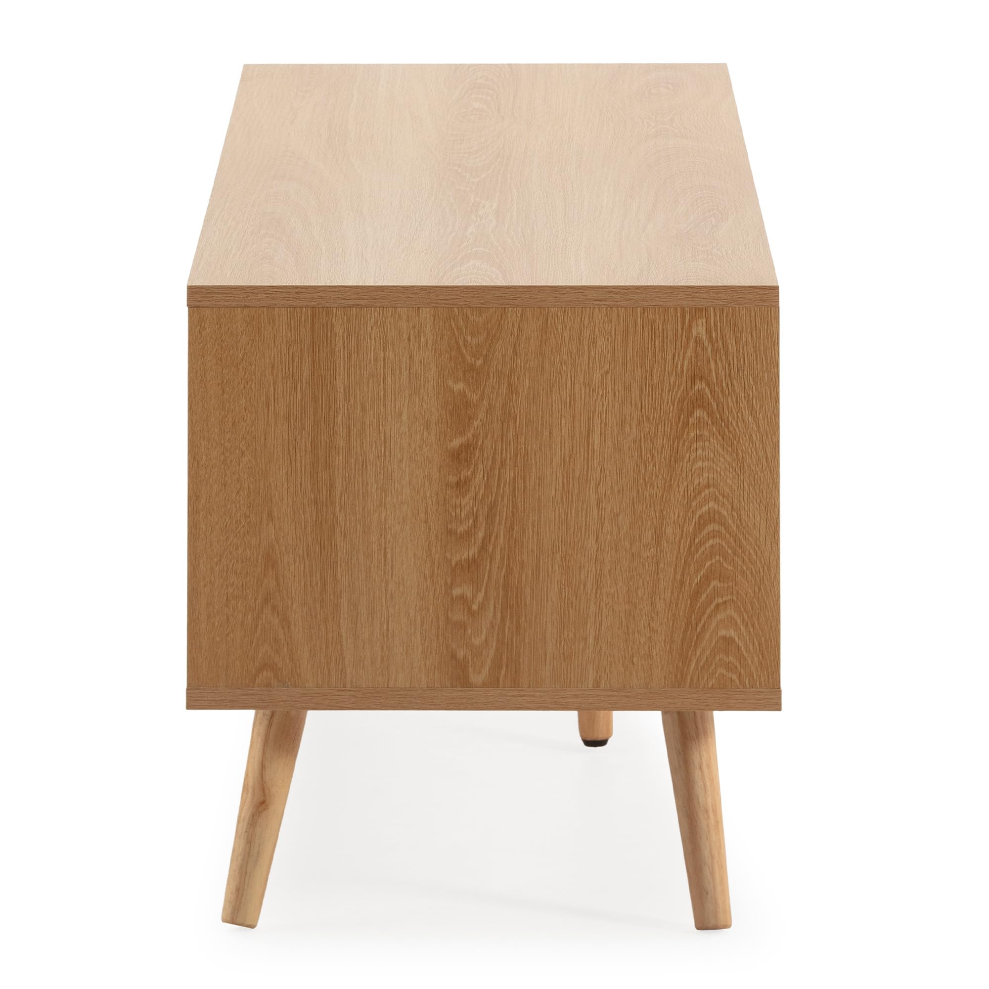 HOMN LIVING Mueble TV Telmo 3 Puertas Color Roble, 130 cm (Ancho) 40 cm (Profundo) 45 cm (Altura)