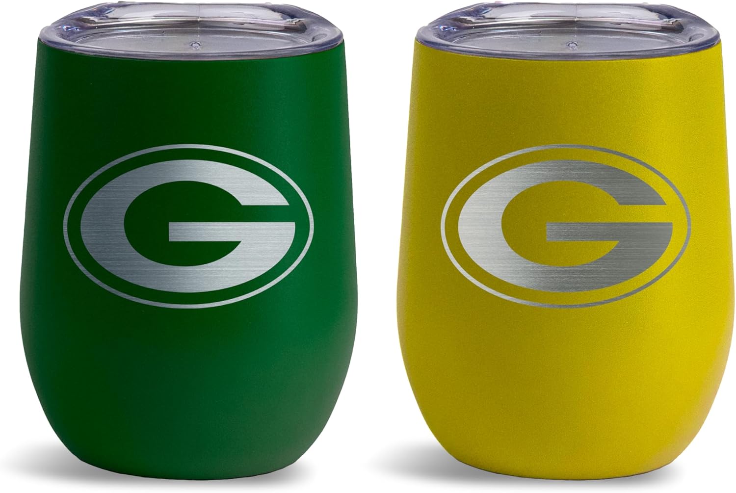 The Memory Company Officially Licensed NFL 2-Pack Stemless Tumblers -Double Wall Insulated Stainless Steel, Laser-Etched Team Logo, Hot & Cold Drinkware Set, Home & Away Gift Bundle