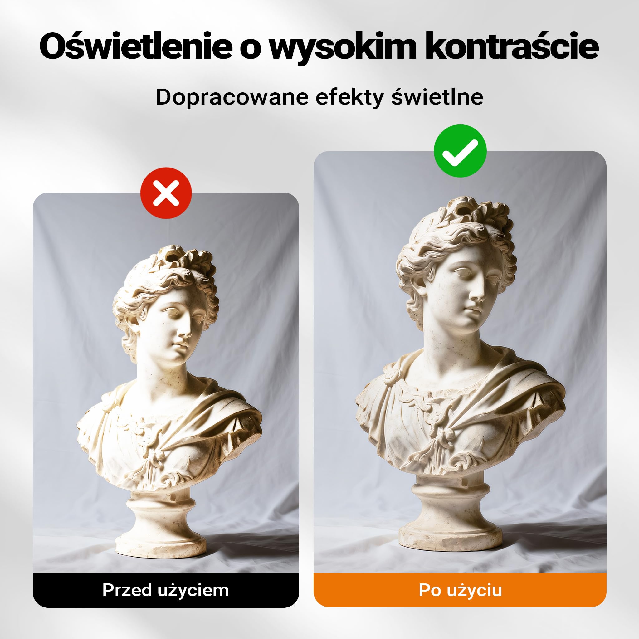 Walimex pro Parasolka refleksyjna paraboliczna czarno-srebrna Ø 105 cm do ukierunkowania światła